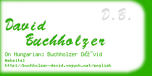 david buchholzer business card